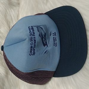 RARE! Connie & Stu Scheers Sportsman's Paradise Cocodrie LA Vint Snap Back Hat